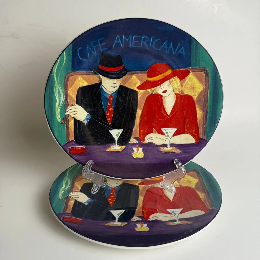 Sango Cafe Americana Salad Plate Lot of 2 8.25